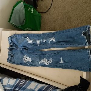 AE size 00 blue skinny jeans